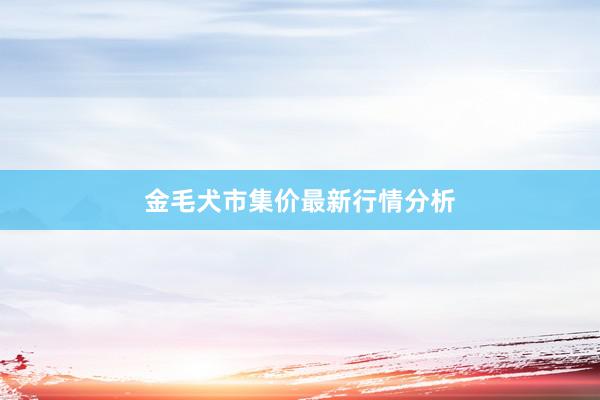 金毛犬市集价最新行情分析