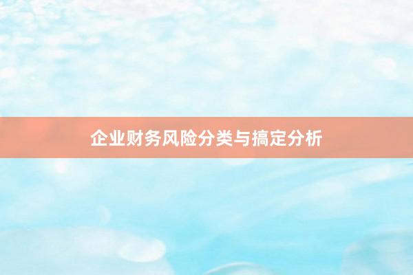 企业财务风险分类与搞定分析